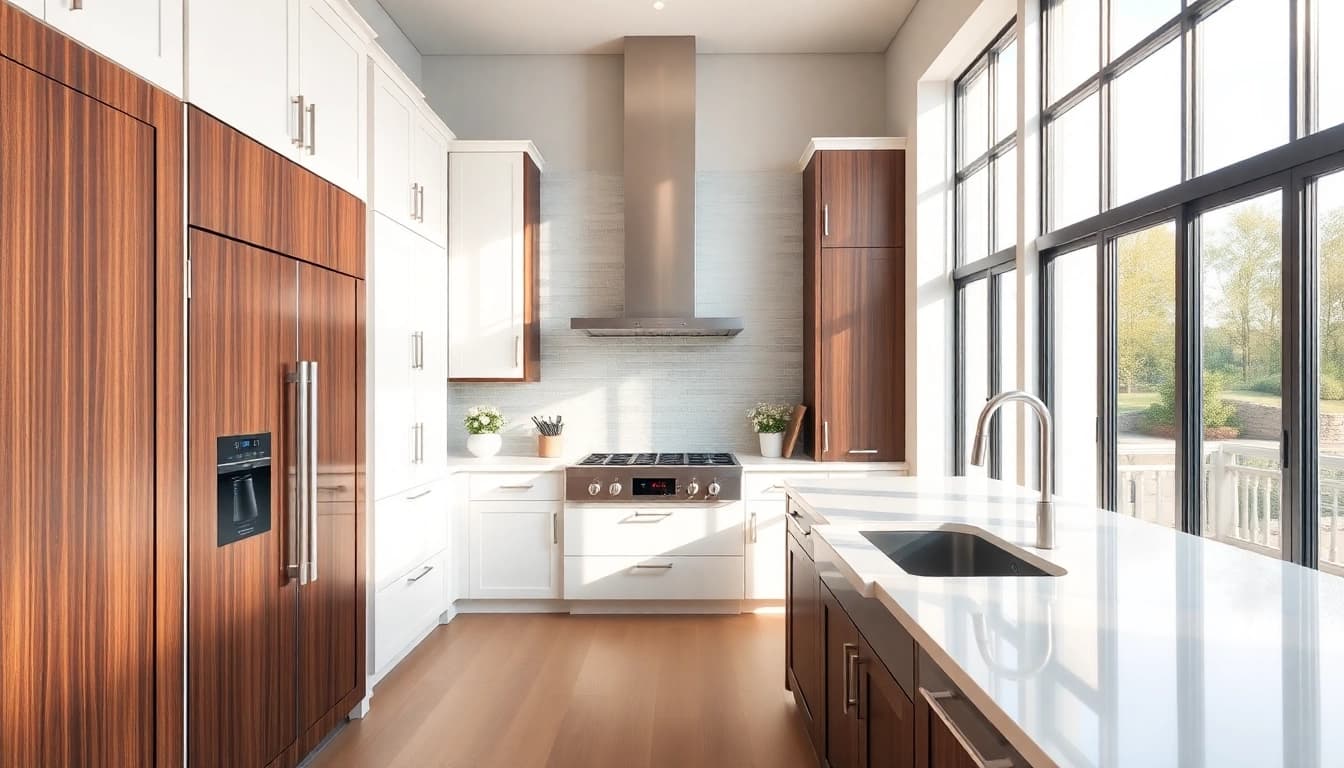 Showcasing beautifully refaced cabinets, highlighting Cabinet Refacing Largo FL in a modern kitchen.