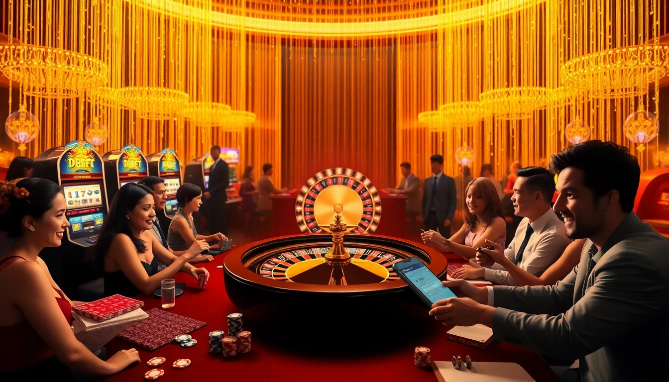 Experience the thrill of DEBET trang chủ with engaging casino elements and a vibrant betting atmosphere.