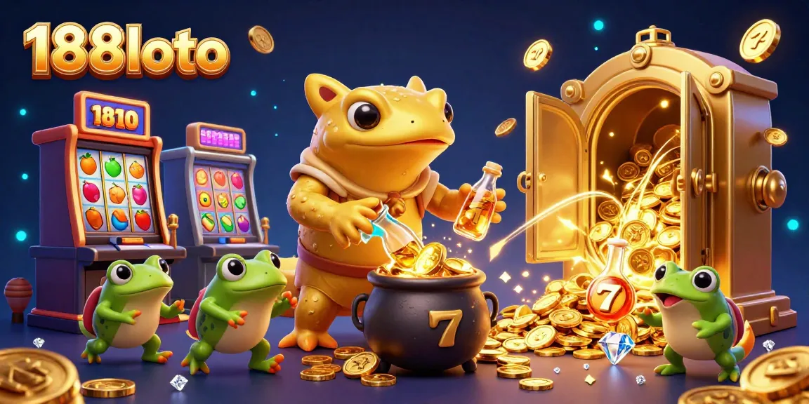 Transform your luck with the vibrant 188loto scene showcasing gold coins and dynamic jackpot excitement.