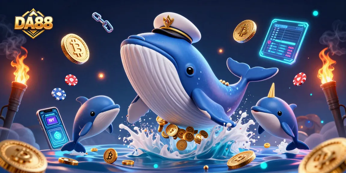 Experience DA88's vibrant gameplay with whales, dolphins, and exciting casino elements.