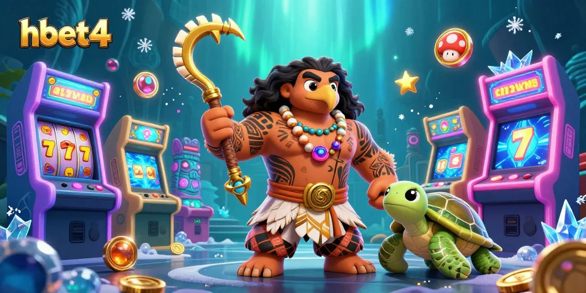 Experience thrilling gameplay with hbet4's vibrant slots and engaging arcade elements in a captivating illustration.