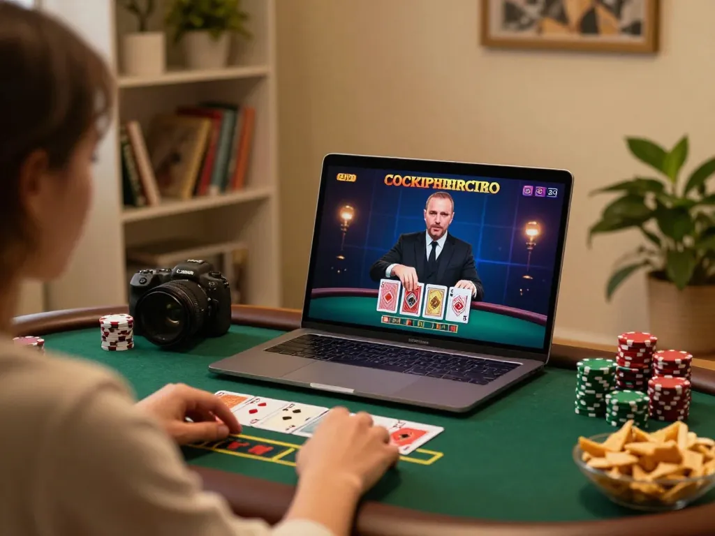 MAX88 player engaged in live dealer blackjack, focused on strategy and gameplay at home