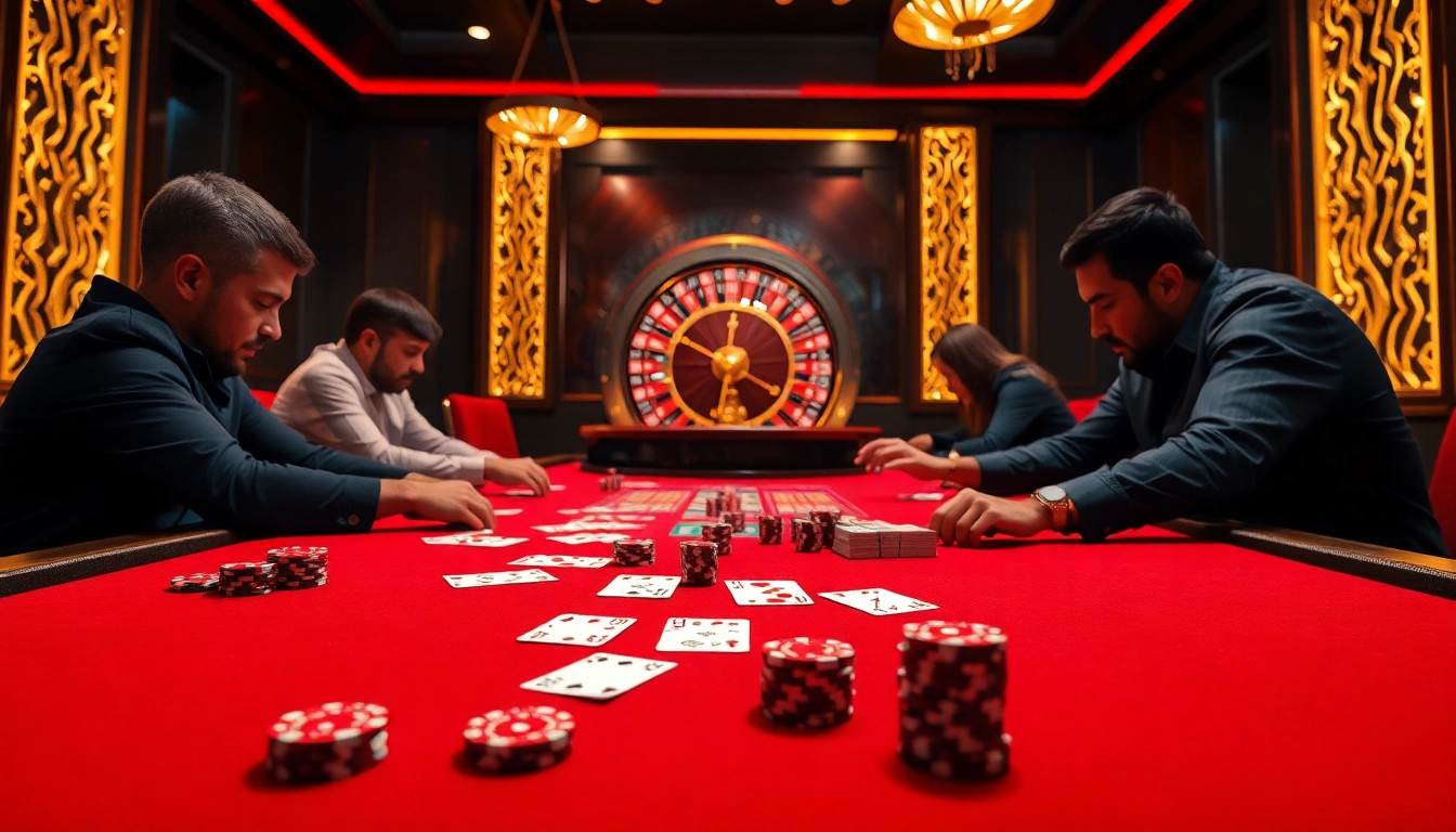 At the thriving TR88 casino, players strategize over poker and roulette in an exciting atmosphere.