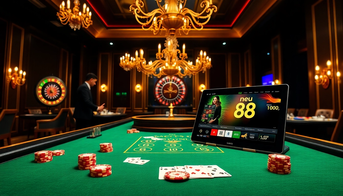 Experience high-stakes excitement at neu88 with engaging games, chips, and vibrant casino settings.