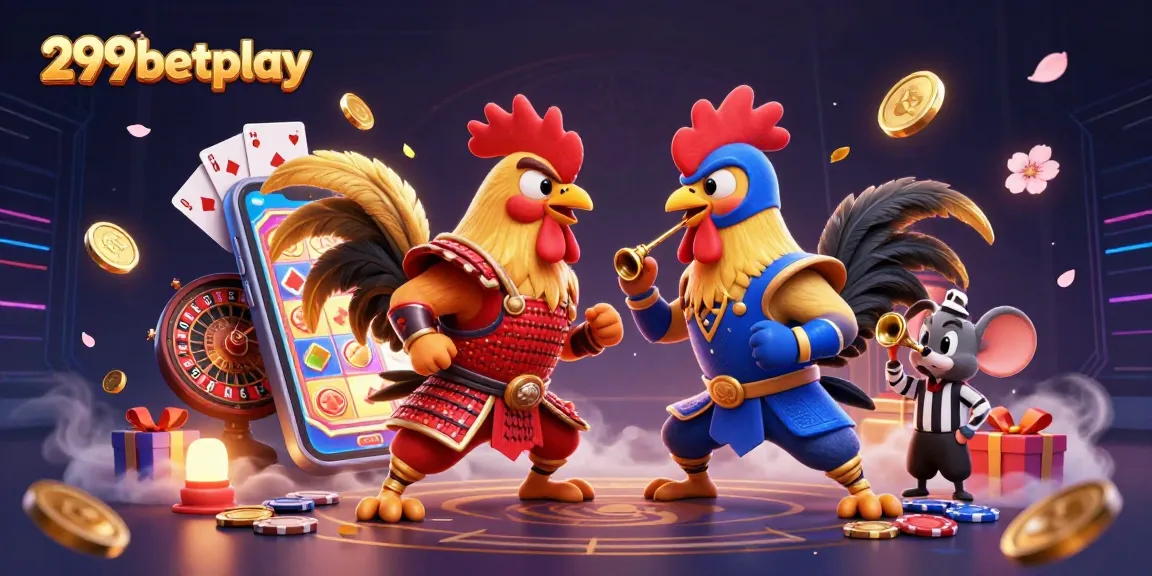 Engage in thrilling fights at 299betplay's vibrant casino, join roosters in dramatic standoffs.