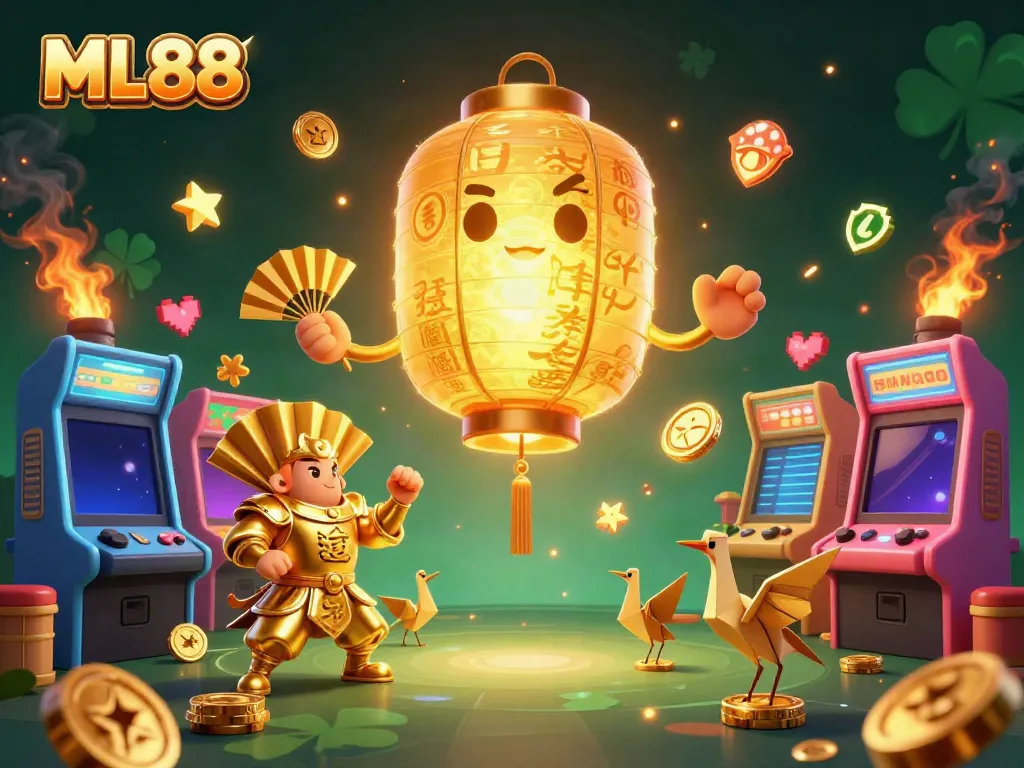 Experience the vibrant casino world of ML88 with dynamic golden lantern spirit and games.