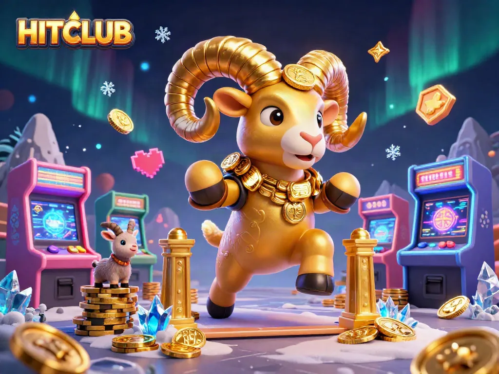 Engage in thrilling gaming adventures with HITCLUB, featuring vibrant arcade machines and lively characters.