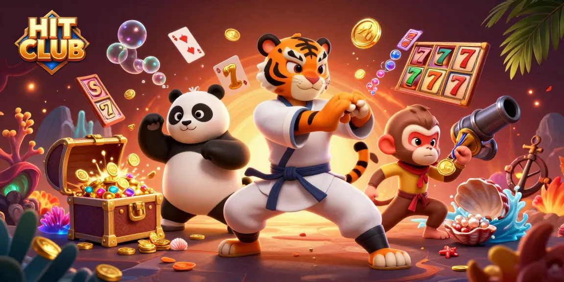 Uncover winning strategies at HIT CLUB with cartoon kung fu tiger and dynamic gaming elements.
