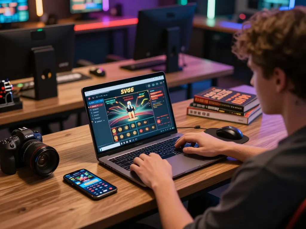 Engaged player strategizing their next move on SV66 online casino interface.