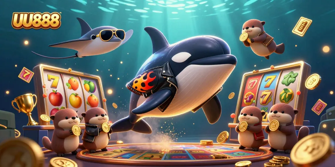 Experience the thrill of winning with UU888 in this vibrant action-packed casino scene.