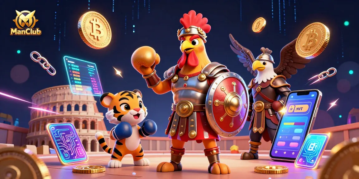 Win exciting jackpots at ManClub with an immersive 3D casino themed illustration featuring gladiatorial action!