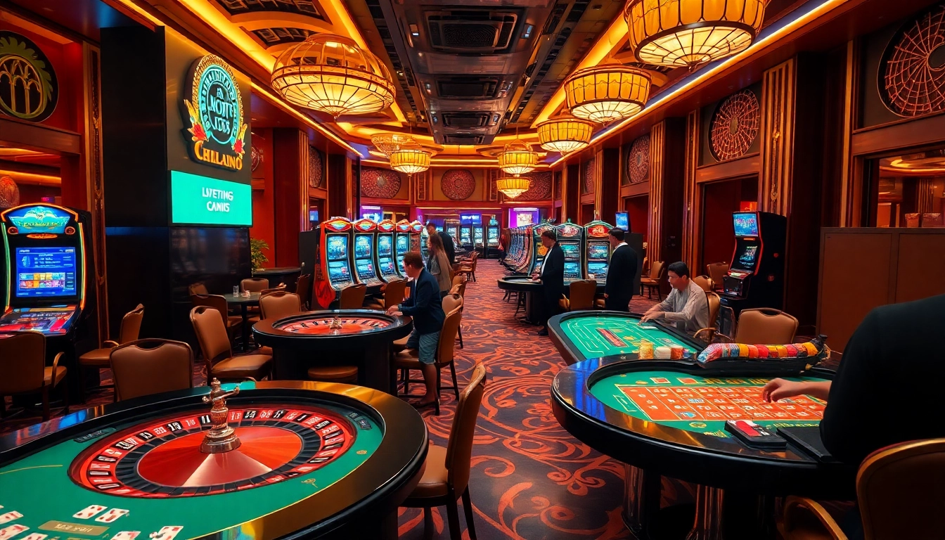 Exciting casino scene with players at tables, highlighting https://luongsontv23.com/ betting activity.