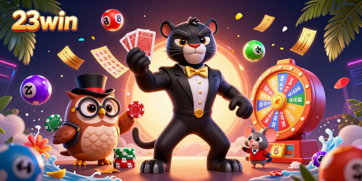 Engage in exciting gameplay as 23win delivers colorful lottery fun with casino characters.
