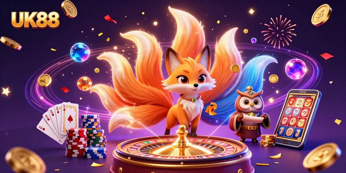 Experience exciting gameplay at UK88 with vibrant characters and dynamic casino elements.