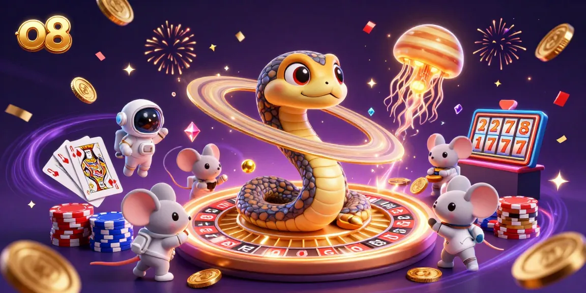 Bet on thrilling games at o8 with unique characters and rich casino-themed elements.