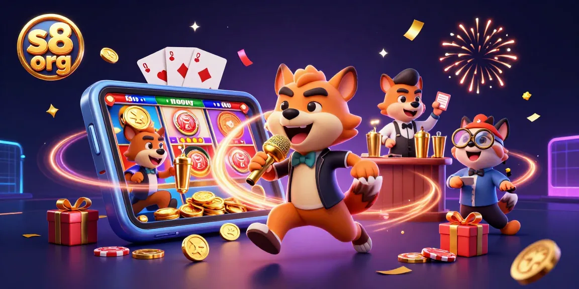 Watch hyenas at s8 org enjoying lively casino fun with golden coins and colorful slot machines.