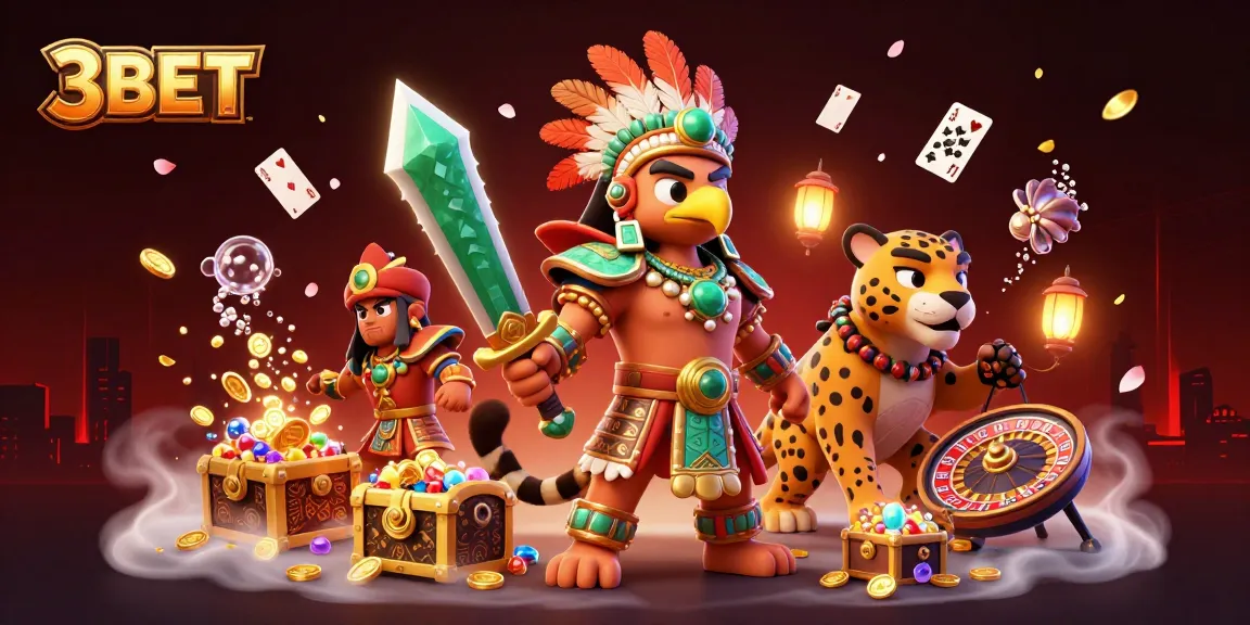 Join the excitement at 3BET with vibrant slot reels and charismatic warriors exemplifying top-tier gaming.