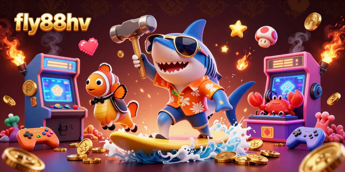 Experience excitement with fly88hv featuring a stunning underwater casino scene with interactive elements.