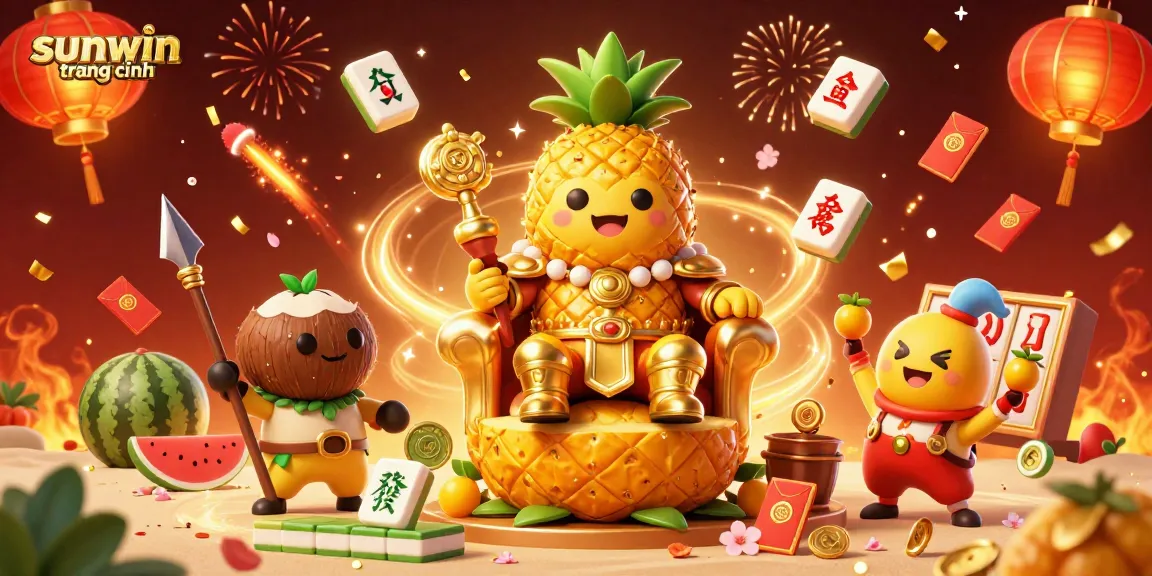 Engage with the festive sunwin trang chính experience featuring vibrant characters and casino elements.