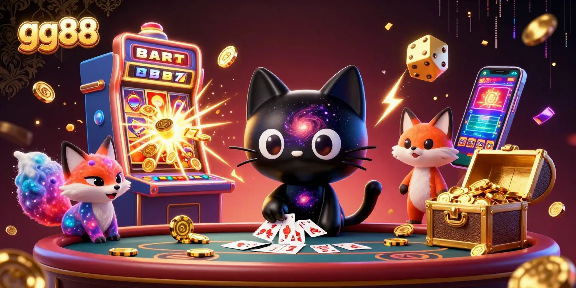 Experience excitement at gg88 with a cosmic casino featuring cartoon characters and jackpot elements.